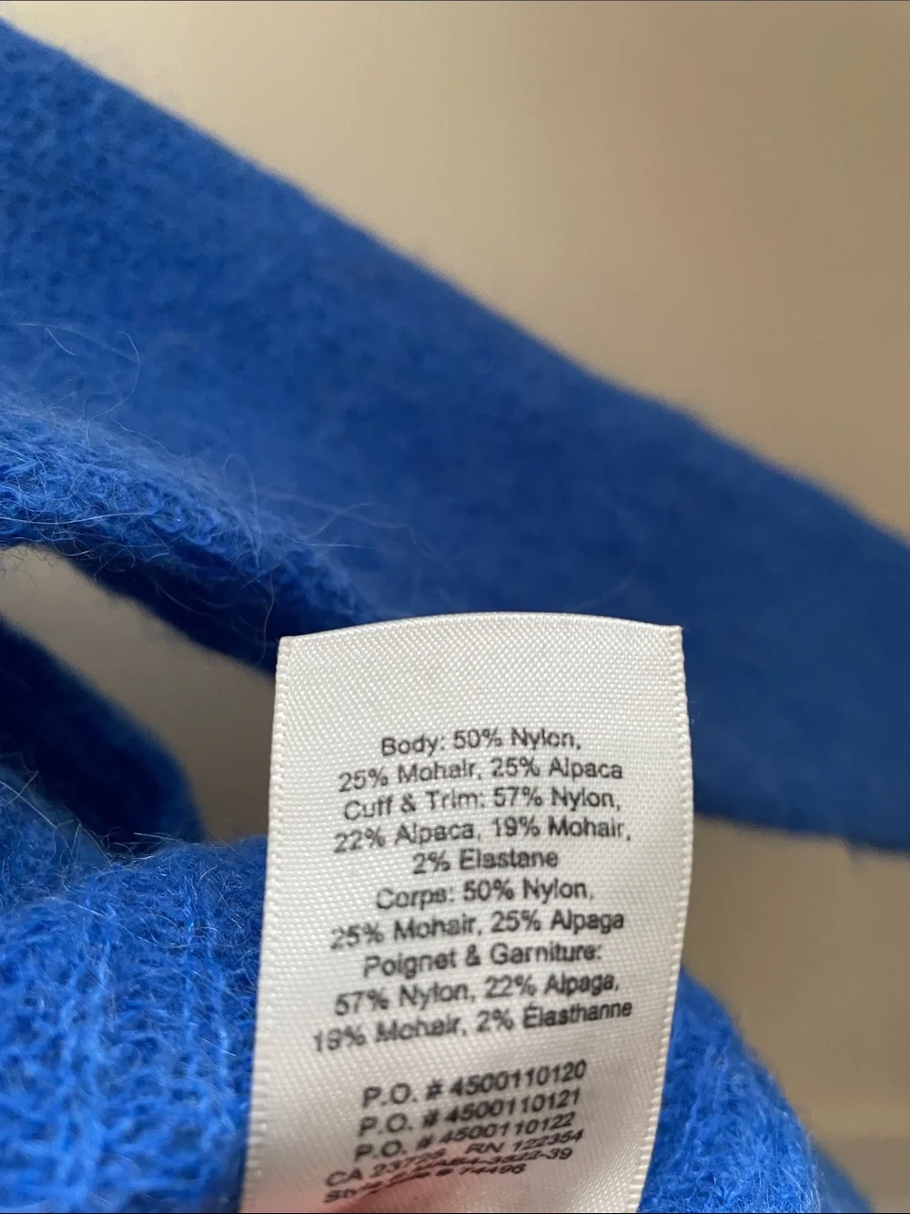 Aritzia - Wilfred - Mohair Alpaca Blend Button Down Cardigan - Blue M - Picture 4 of 9